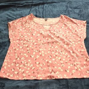 SHEIN Pink and White Floral Blouse